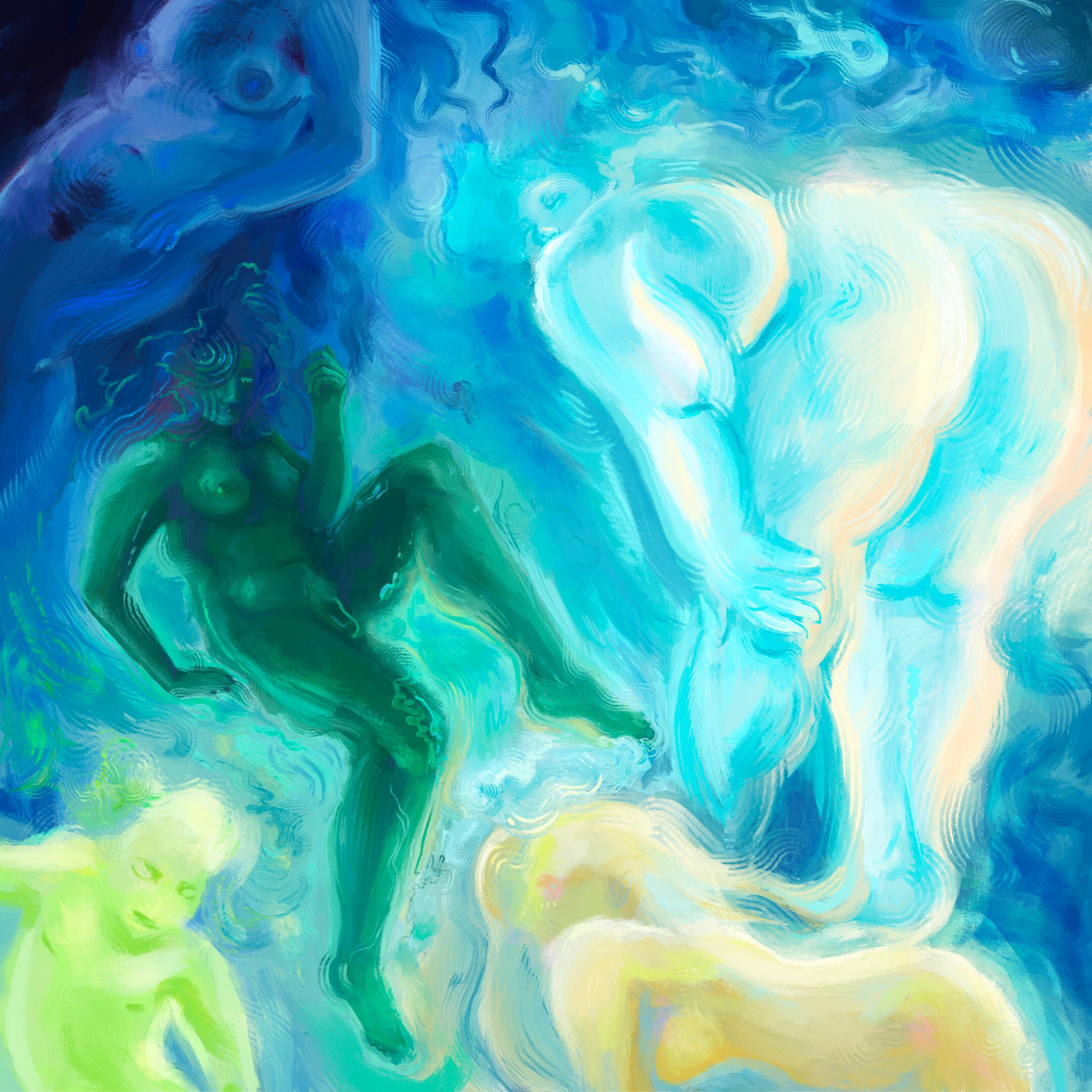 Bodies of Water Digital Painting 2024