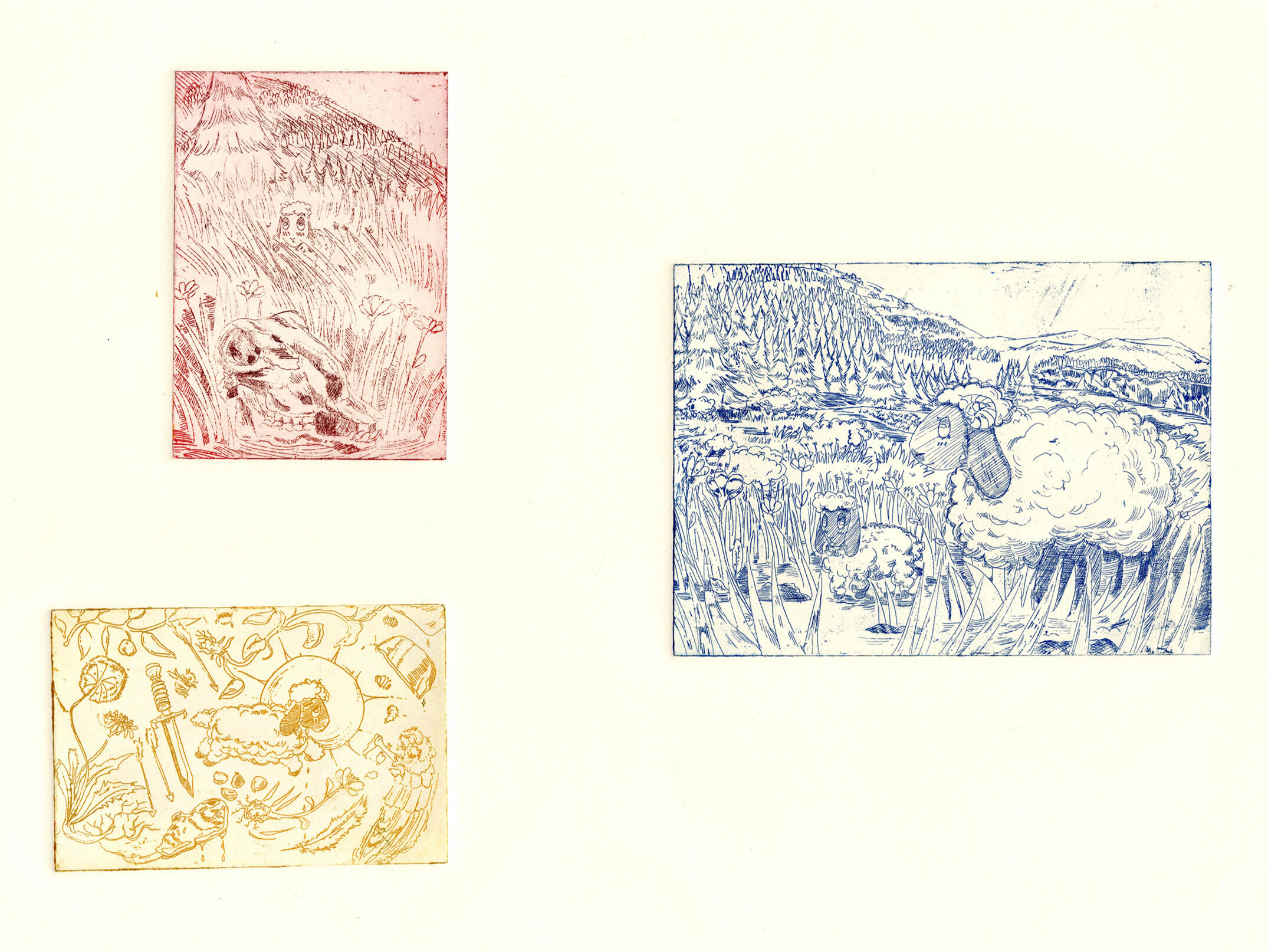 Triptych Etching 2022